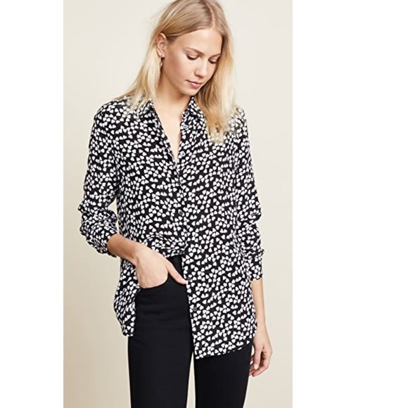 Equipment Essential silk shirt heart print XS - Picture 2 of 5